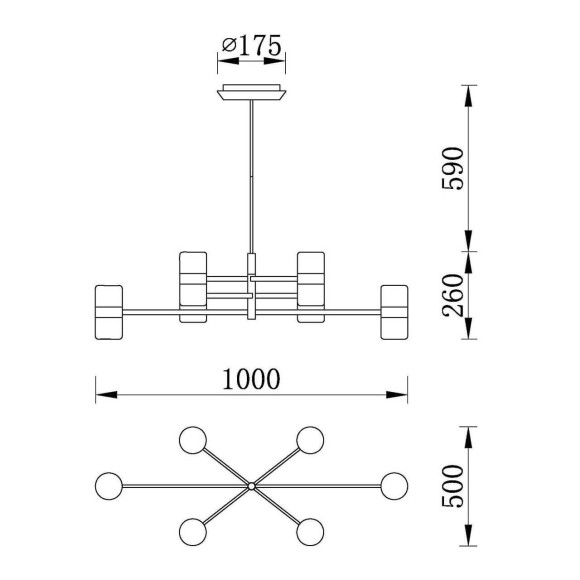 Подвесная люстра Vele Luce Federica VL1723L50 Подвесная люстра Vele Luce Federica VL1723L50
