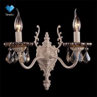 Бра с тонированным хрусталем 3281/2 белый с золотом / тонированный хрусталь Бра с тонированным хрусталем 3281/2 белый с золотом / тонированный хрусталь