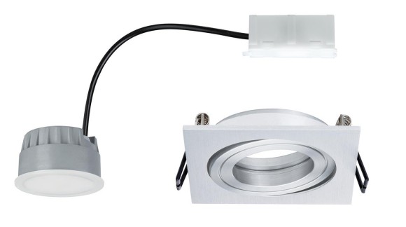 93971 EBL Set Coin LED dim eck schw 1x7W Al-ge 93971 EBL Set Coin LED dim eck schw 1x7W Al-ge