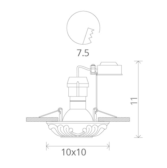 Точечный светильник Cratere a5262pl-1wc Arte Lamp Точечный светильник Cratere a5262pl-1wc Arte Lamp