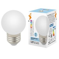 Лампа декоративная светодиодная (UL-00005806) Volpe E27 1W 6000K матовая LED-G45-1W/6000K/E27/FR/С Лампа декоративная светодиодная (UL-00005806) Volpe E27 1W 6000K матовая LED-G45-1W/6000K/E27/FR/С
