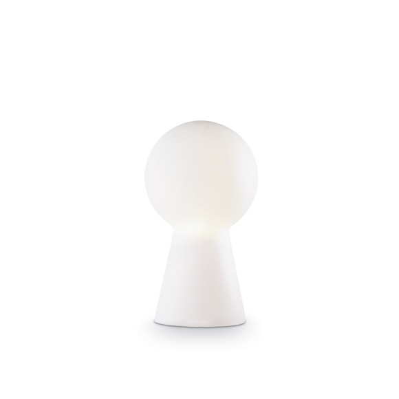 Настольная лампа Ideal Lux Birillo макс.60Вт Е27 IP20 230В Хром/Белый Стекло Н30 Выключатель 000268
