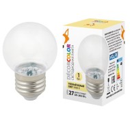 Лампа декоративная светодиодная (UL-00005807) Volpe E27 1W 3000K прозрачная LED-G45-1W/3000K/E27/CL/С Лампа декоративная светодиодная (UL-00005807) Volpe E27 1W 3000K прозрачная LED-G45-1W/3000K/E27/CL/С