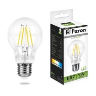 Лампа светодиодная филаментная Feron E27 7W 4000K Шар Прозрачная LB-57 25570 Лампа светодиодная филаментная Feron E27 7W 4000K Шар Прозрачная LB-57 25570
