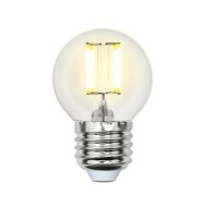 Лампа светодиодная филаментная E27 5W 3000K прозрачная LED-G45-5W/WW/E27/CL/MB GLM10TR
