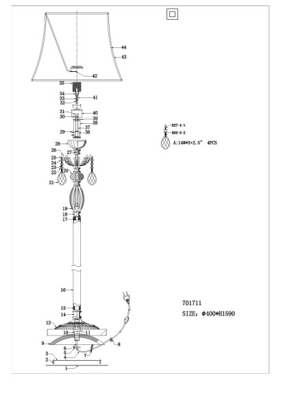 2Кор!!! Торшер Fiocco 701711 Osgona Инструкция 2Кор!!! Торшер Fiocco 701711 Osgona Инструкция