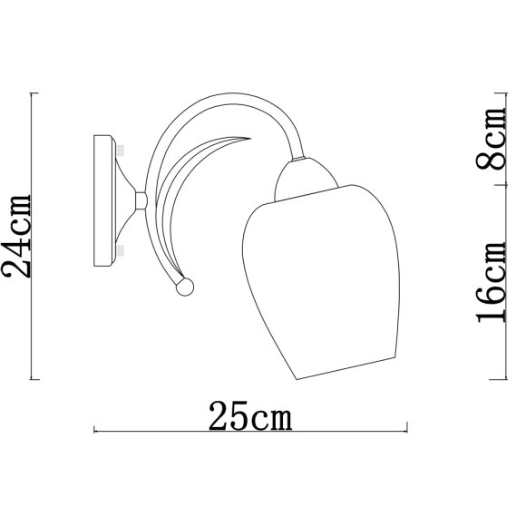 Бра Dina a1608ap-1cc Arte Lamp Бра Dina a1608ap-1cc Arte Lamp