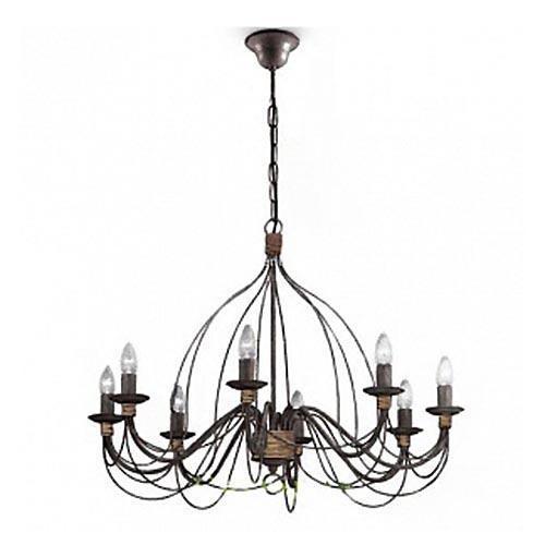 Светильник подвесной Ideal Lux Corte SP8 D80 макс.8x40Вт Е14 230В Античный коричневый Металл 057194