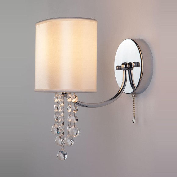 Бра Eurosvet Cornella 10084/1 хром/прозрачный хрусталь Strotskis Бра Eurosvet Cornella 10084/1 хром/прозрачный хрусталь Strotskis