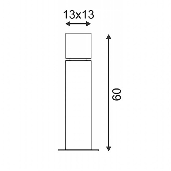Уличный светильник Square Pole 60 матовый алюминий 232246 Уличный светильник Square Pole 60 матовый алюминий 232246