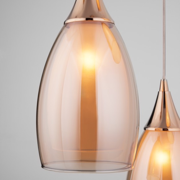 Подвесной светильник со стеклянным плафонами 50085/3 золото Подвесной светильник со стеклянным плафонами 50085/3 золото