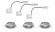 93976 Светильники EBL Set Coin LED rund st 3x6,8W Eis-g