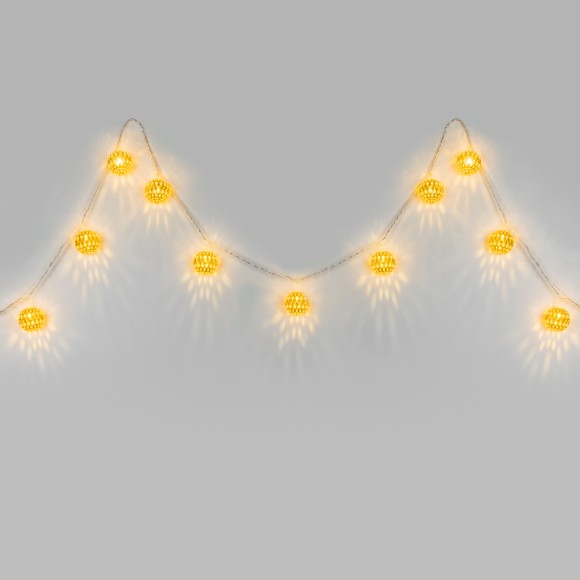 Гирлянда нить  золото/теплый белый с эффектом мерцания 2,8м IP20 400-003 золото/теплый белый с эффектом мерцания