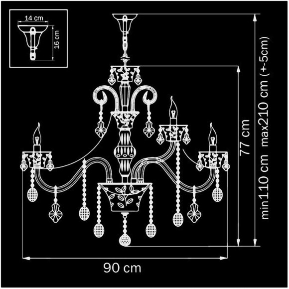 Люстра Tesoro 710152 Osgona