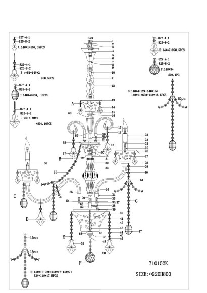 Люстра Tesoro 710152 Osgona Инструкция