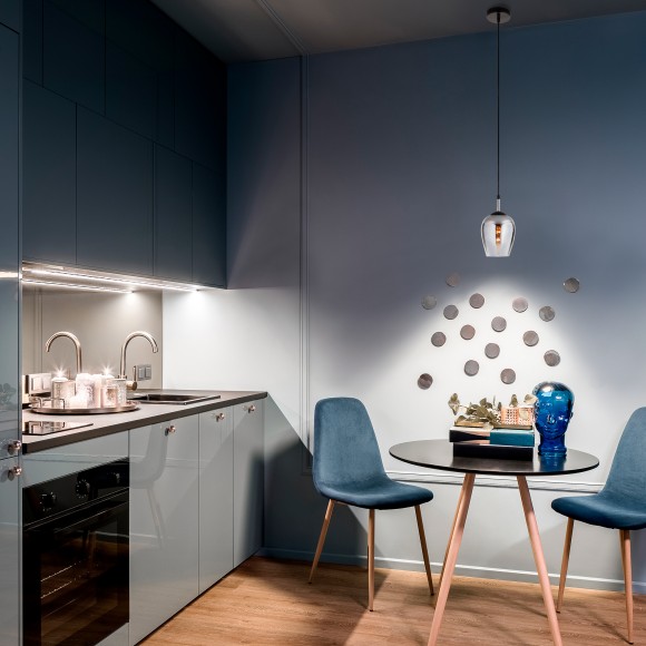 Подвесной светильник со стеклянным плафоном 50086/1 хром Подвесной светильник со стеклянным плафоном 50086/1 хром