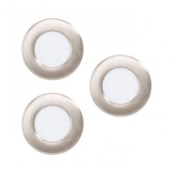 99141 Светодиод. комплект встраив. светильников FUEVA 5, 3х2,7W (LED), Ø86, ET26, 3х300lm, 3000K, ст