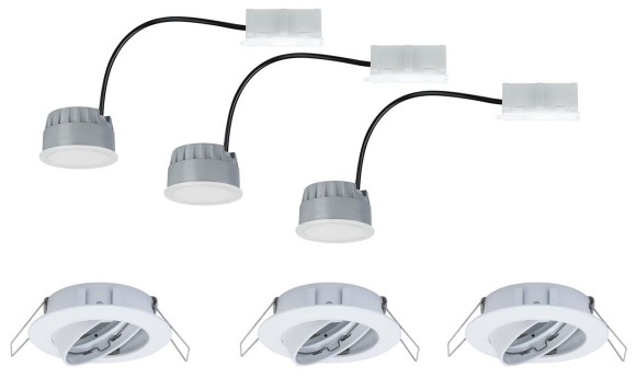93978 Светильник встраиваемый, комплект Set Coin LED 3x6,8W белый