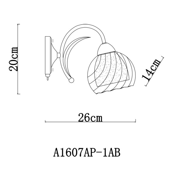 Бра Dolcemente a1607ap-1ab Arte Lamp Бра Dolcemente a1607ap-1ab Arte Lamp