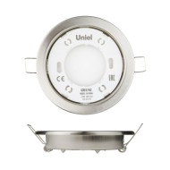 Встраиваемый светильник (UL-00005054) Uniel GX53/H2 Nickel 10 Prom Встраиваемый светильник (UL-00005054) Uniel GX53/H2 Nickel 10 Prom