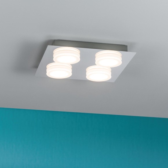 Светильник потолочный Paulmann Doradus 250x250 4x4.7Вт 4x420Лм 3000К LED IP23 230В Хром Металл 70875 Светильник потолочный Paulmann Doradus 250x250 4x4.7Вт 4x420Лм 3000К LED IP23 230В Хром Металл 70875