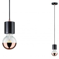 Подвесной светильник Paulmann Neordic Caja макс.20Вт E27 230В Д100мм Черный/Медь Без лампы 79605 Подвесной светильник Paulmann Neordic Caja макс.20Вт E27 230В Д100мм Черный/Медь Без лампы 79605