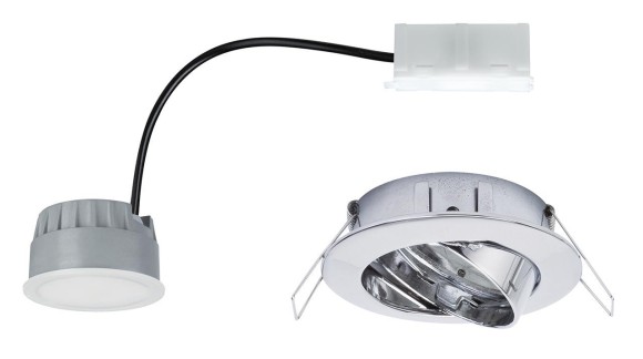 93981 EBL Set Coin LED rund schw 1x6,8W Chr