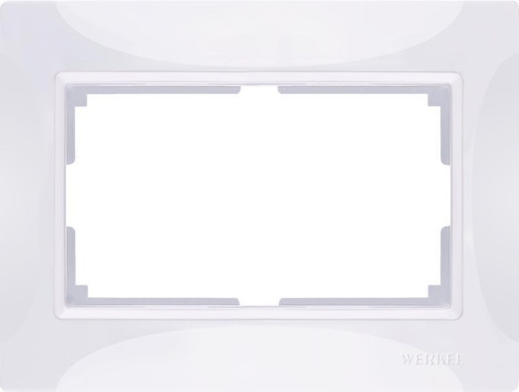 Рамка для двойной розетки (белый, basic) Werkel WL03-Frame-01-DBL-white
