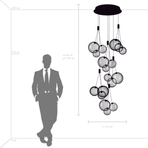 Каскадная люстра Lightstar 801180 Каскадная люстра Lightstar 801180