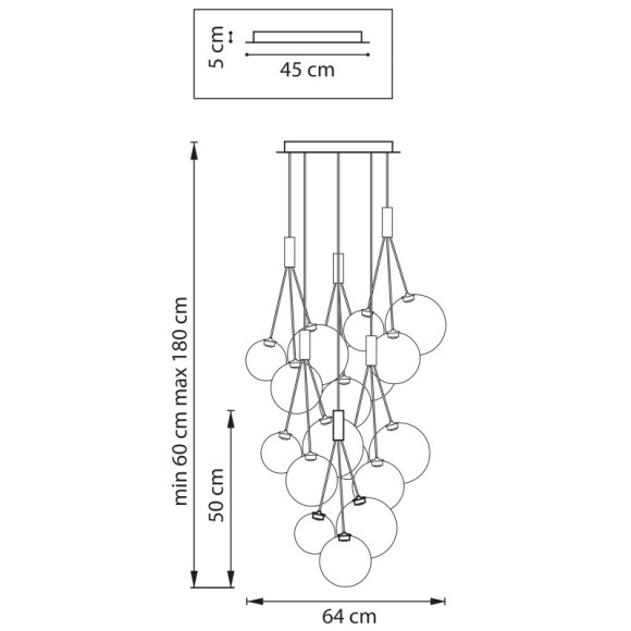 Каскадная люстра Lightstar 801180 Каскадная люстра Lightstar 801180