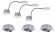 93982 EBL Set Coin LED rund schw 3x6,8W Chr