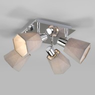 Потолочный светильник с поворотными абажурами 20087/4 хром/серый Потолочный светильник с поворотными абажурами 20087/4 хром/серый