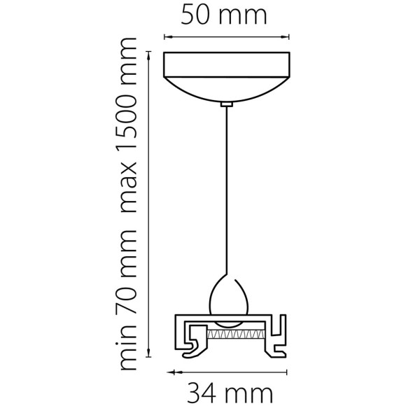 Подвес трековый 1,5 м Lightstar Barra 504176 Подвес трековый 1,5 м Lightstar Barra 504176