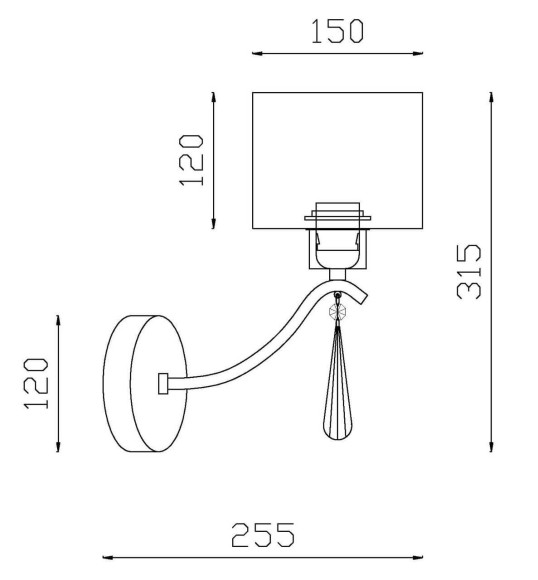 Бра Vele Luce Platonico VL1623W01