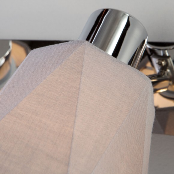 Настенный светильник с поворотными абажурами 20087/3 хром/серый Настенный светильник с поворотными абажурами 20087/3 хром/серый