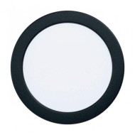 99144 Светодиод. встраив. светильник FUEVA 5, 10,5W (LED), Ø166, ET26, 1200lm, 3000K, сталь, черный/