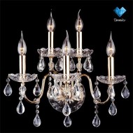 Бра с хрусталем 3600/5 золото / прозрачный хрусталь