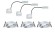 93984 EBL Set Coin LED rund schw 3x6,8W Al-ged
