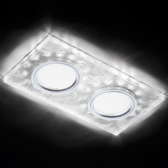 Встраиваемый светодиодный светильник Ambrella light Led S234/2 W/CH/WH Встраиваемый светодиодный светильник Ambrella light Led S234/2 W/CH/WH