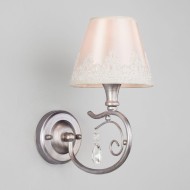 Бра в классическом стиле с абажуром 60069/1 серебро Бра в классическом стиле с абажуром 60069/1 серебро