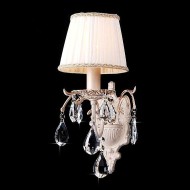 Бра с хрусталем 3637/1 белый с золотом / прозрачный хрусталь Бра с хрусталем 3637/1 белый с золотом / прозрачный хрусталь