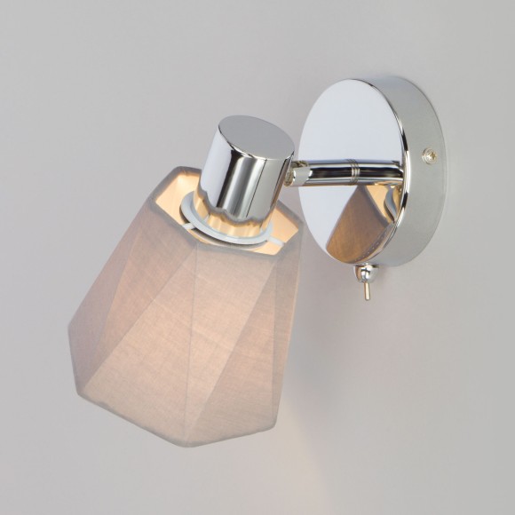 Настенный светильник с выключателем 20087/1 хром/серый