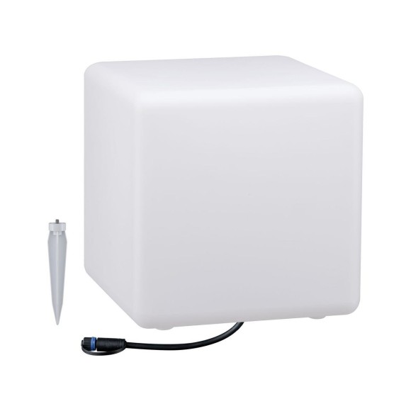Светильник уличный садовый Paulmann Plug & Shine Cube H30см 6.5Вт 575Лм 3000К LED IP67 24В Бел 94181