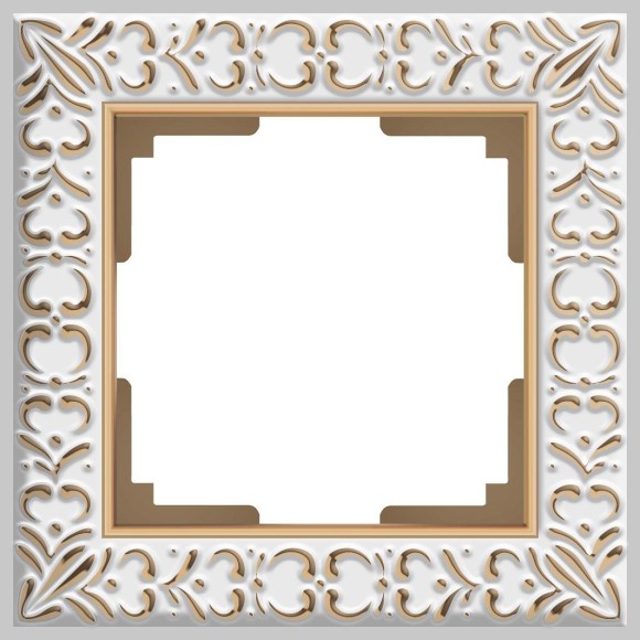 Рамка на 1 пост (белое золото) Werkel WL07-Frame-01