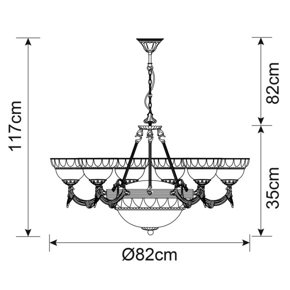 Люстра Windsor a3777lm-6-2ab Arte Lamp картинка 4