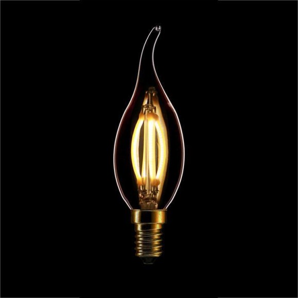Лампа светодиодная филаментная диммируемая E14 4W 2200K золотая 057-103