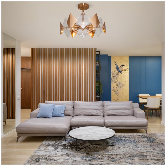 Потолочный светильник Умный дом Eurosvet Origami 60121/6 латунь