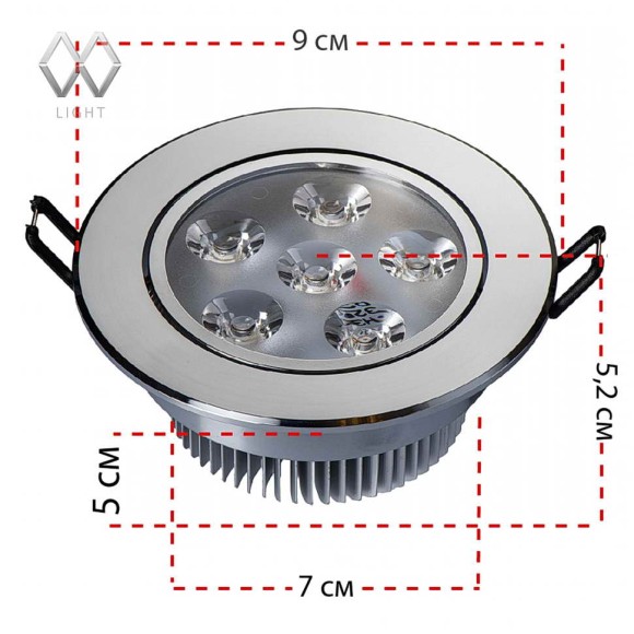 Встраиваемый светильник MW-Light Круз 637013606