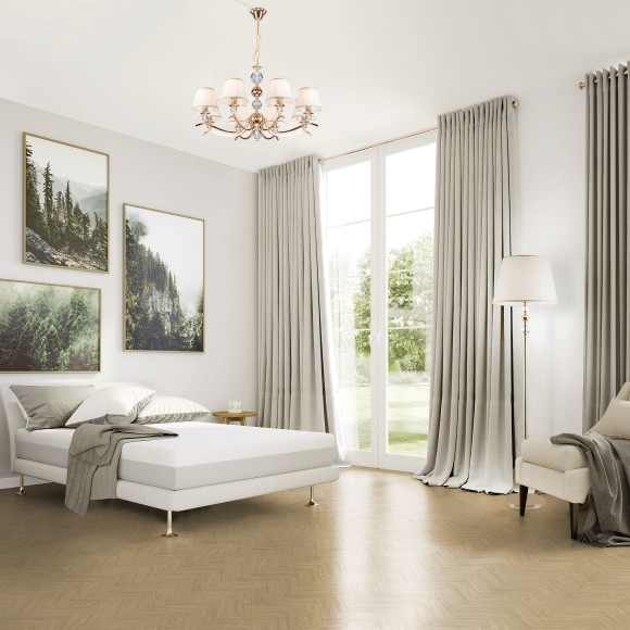 Классическая люстра с абажурами 60097/8 золото Классическая люстра с абажурами 60097/8 золото