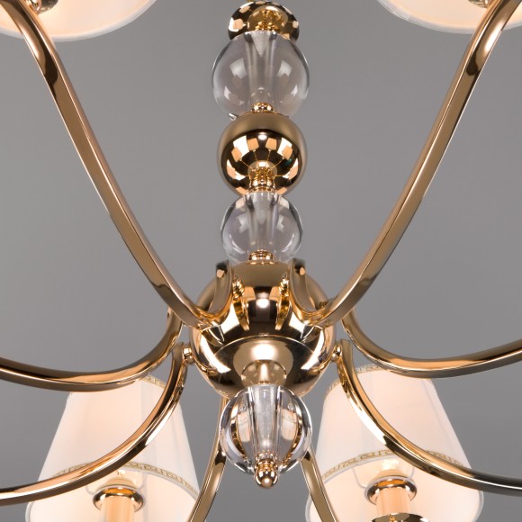 Классическая люстра с абажурами 60097/8 золото Классическая люстра с абажурами 60097/8 золото